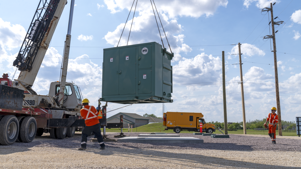 Directing a transformer to its platform.